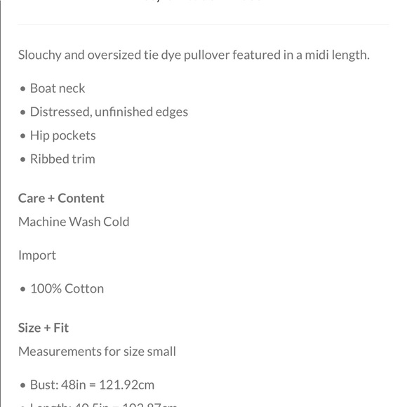 Free People Elsa pullover Sweatshirt dress xs - Picture 6 of 6